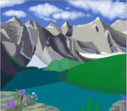 8_перекраска озера и текстура горы.jpg