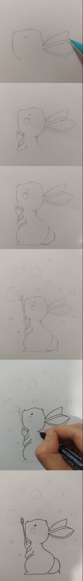 Blowing Bubbles Drawing Easy