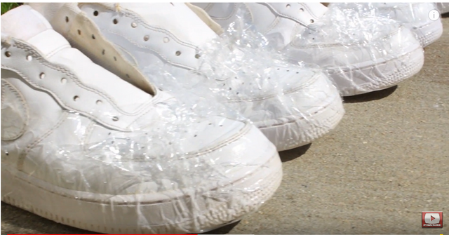 How to dry white hot sale shoes without turning yellow