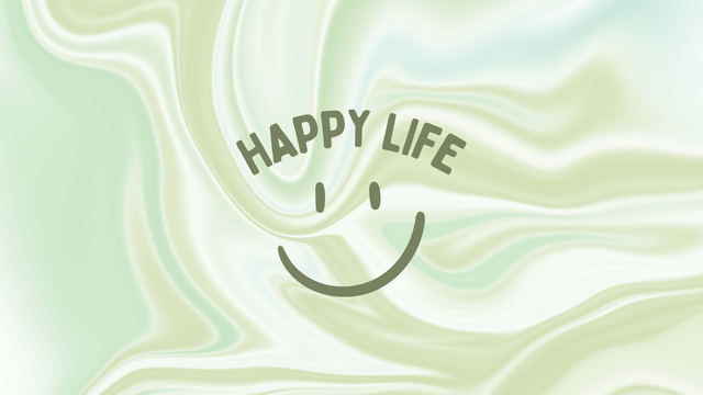 Green Marble Happy Life Desktop Wallpaper.png