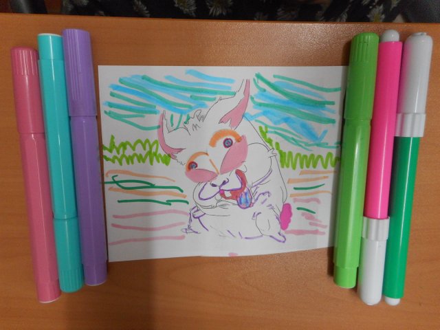 Coloring  Creature - Unicorn Boy  - Markers (1).JPG
