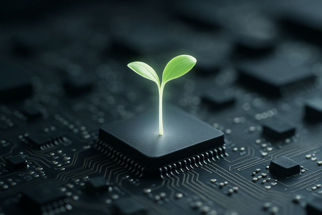 20250625_1247_Seedling on Motherboard_simple_compose_01jyjpjmwtfqasad7jcrjssrf6.png