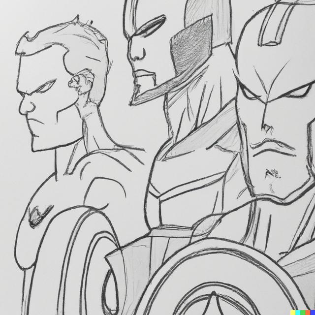 DALL·E 2023-02-19 23.09.39 - Sketch of Avengers .png