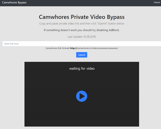 Camwhores.tv private bypass