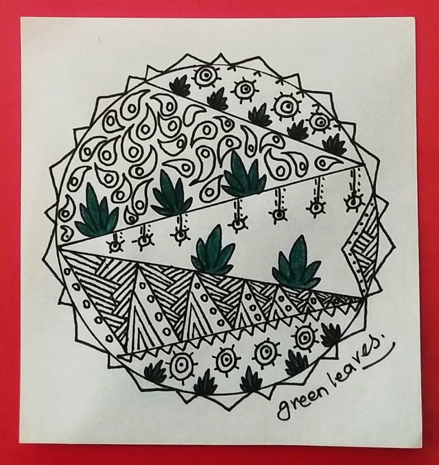 Leaves And Circle Drawing Steemit