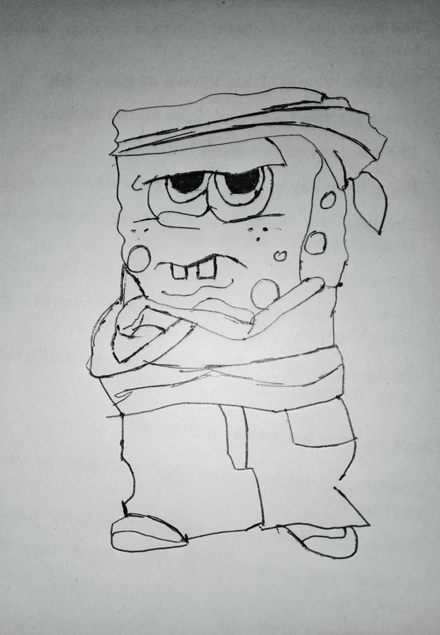 gangsta spongebob drawings