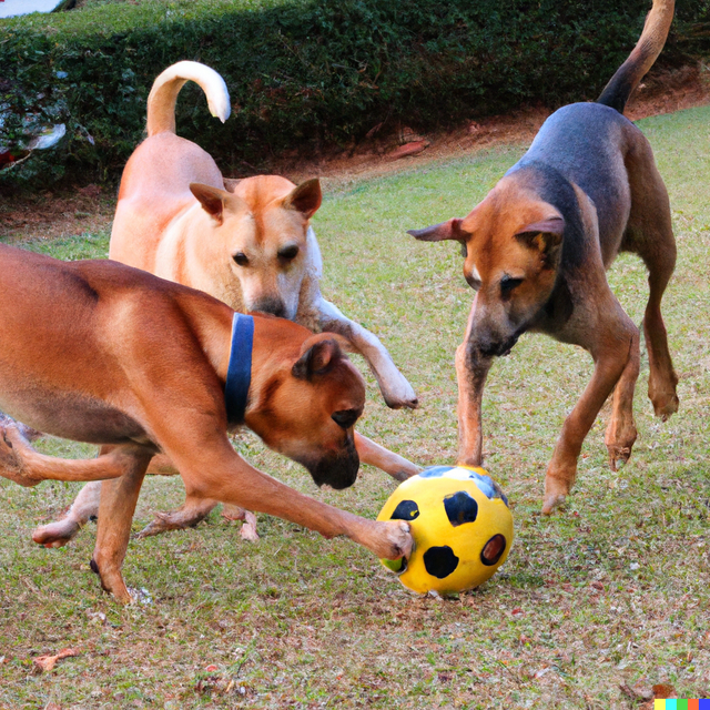 DALL·E 2022-07-18 10.53.42 - A group of dogs playing football..png