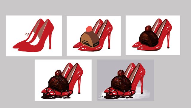 digitalpainting red shoe cake (4)(4).jpg