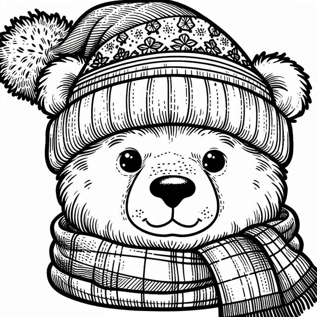 Bear in Winter Hat Coloring Page.jpeg