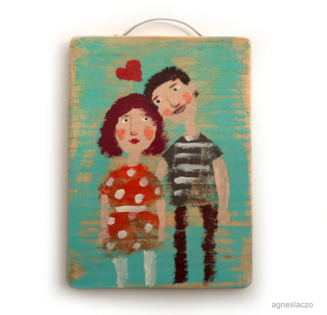 agnes laczo rusztikus festett fa szerelem otthon ajandek egyedi wood rustic home decoration love valentine.jpg