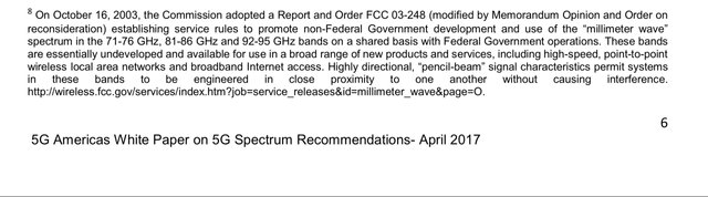 Frequencies - mmWave - 5G - 71-76 GHz - 81-86 GHz - 92-95 GHz - Highly Directional Pencil-Beam Signal Characteristics - 5G Americas White Paper on Spectrum.JPG