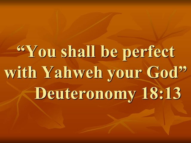 The spiritual growth in the bible. You shall be perfect with Yahweh your God. Deuteronomy 18,13.jpg