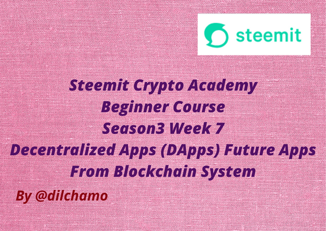 Steemit Crypto Academy Beginner Course Season3 Week 7 Decentralized Apps (DApps) Future Apps From Blockchain System.png