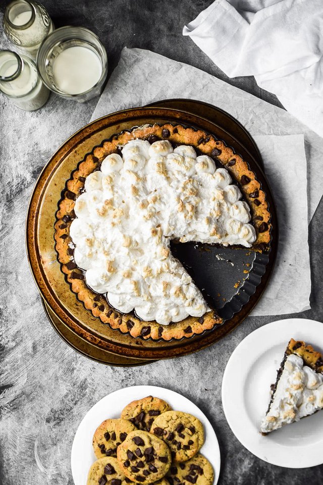 Brownie Filled Chocolate Chip Cookie Meringue Tart-5.jpg