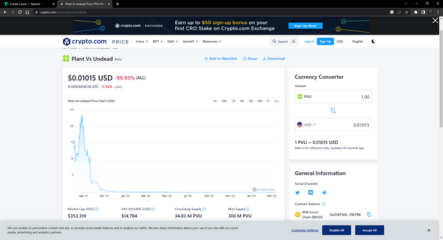 Plant Vs Undead Price _ PVU Price, USD converter, Charts _ Crypto.com - Google Chrome 3_17_2023 4_24_23 AM.png