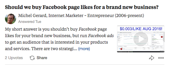 Should we buy Facebook page likes for a brand-new business?**