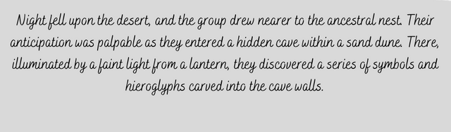 In the vast Sahara Desert, a group of mysterious individuals roamed in search of an ancient nest that supposedly held a message from the future. These enigmatic figures, dressed in tattered clothe (5).png