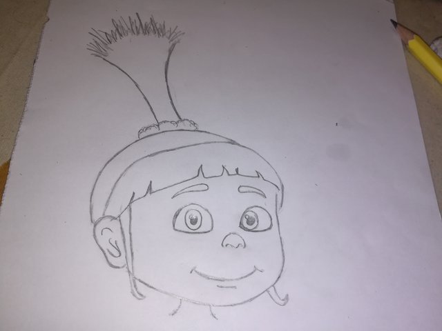 despicable me characters little girl drawing