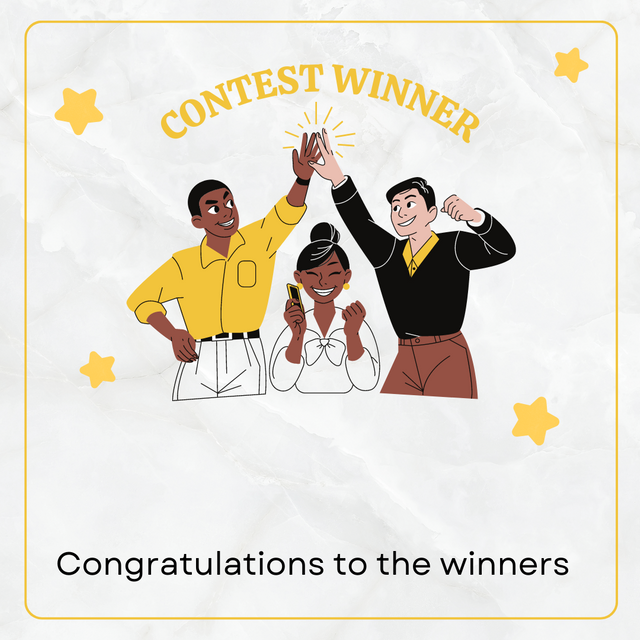 Yellow White Illustration Giveaway Winner Instagram Post.png