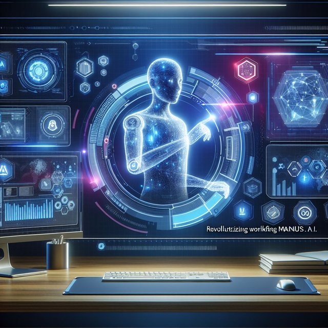 A futuristic digital workspace with a glowing AI interface operating a virtual computer. The AI appe.jpeg