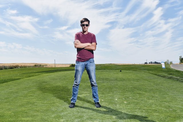 Eric doing a light check at a Charity Golf Tournament