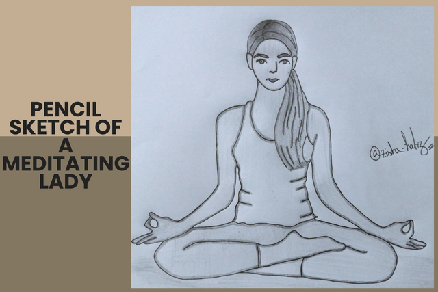 Pencil sketch of a meditating lady by @zisha-hafiz.png