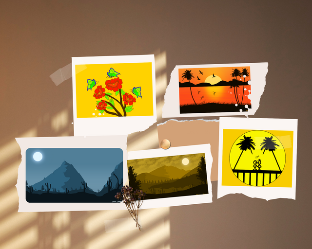 Caramel Brown Torn Paper Fall Memories Photo Collage (2).png