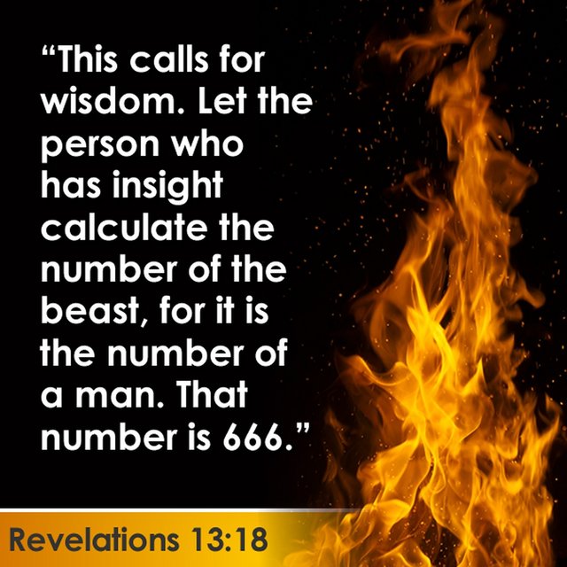 Exegesis and meaning of revelations 13,18.Let the person who has insight calculate the number of the beast, 666.jpg