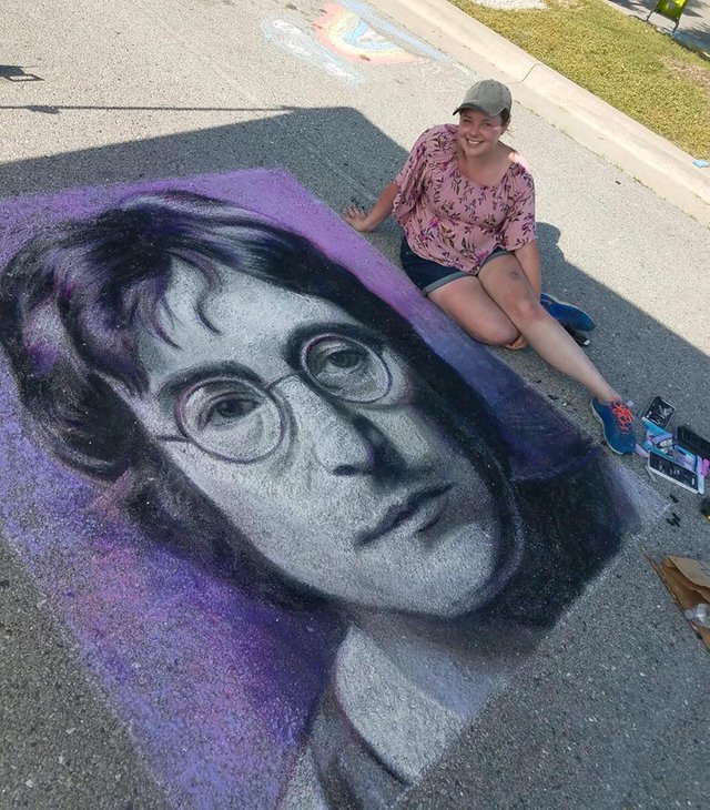Christie Snelson John Lenon Chalk Portrait.jpg