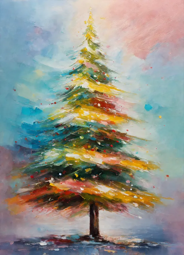 Abstract oil painting of Christmas tree (1).webp