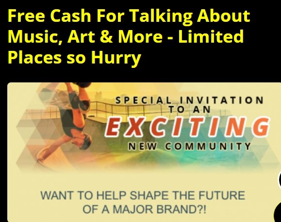 Free Cash For Talking About Music, Art & More - Limited Places so Hurry.jpeg