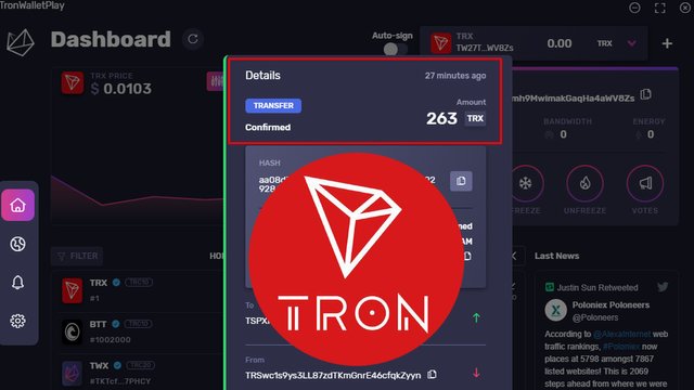 HowTo Check Transaction Desktop Tron walle byCrypto wallets infot.jpg