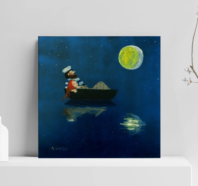tengeresz csillagos ejszaka hold szerelem agnes laczo art painting.jpg