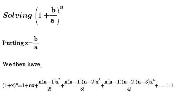 Deriving Of Binomial Expansion Formula For Two Variables A B N Steemit