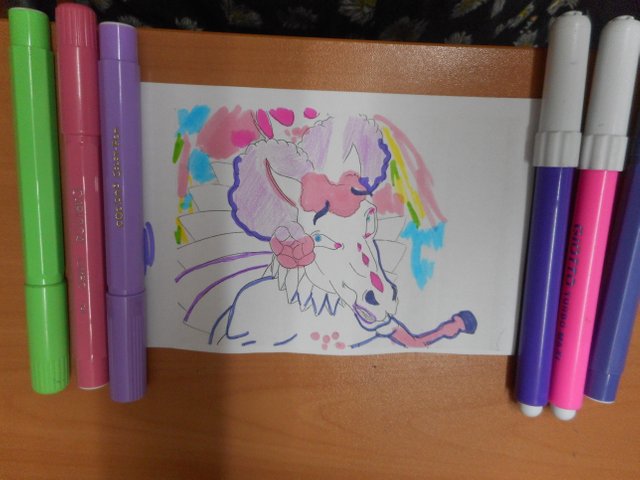 Coloring  Unicorn - Unicorn Boy  - Markers (1).JPG