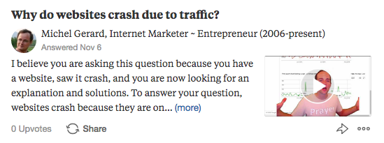 Why do websites crash due to traffic?