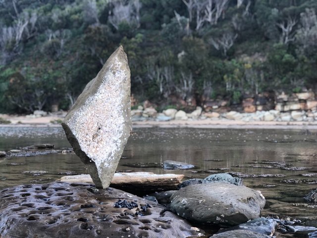 Balancing a large rock
