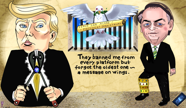 jair bolsonaro president donald trump political cartoon.png