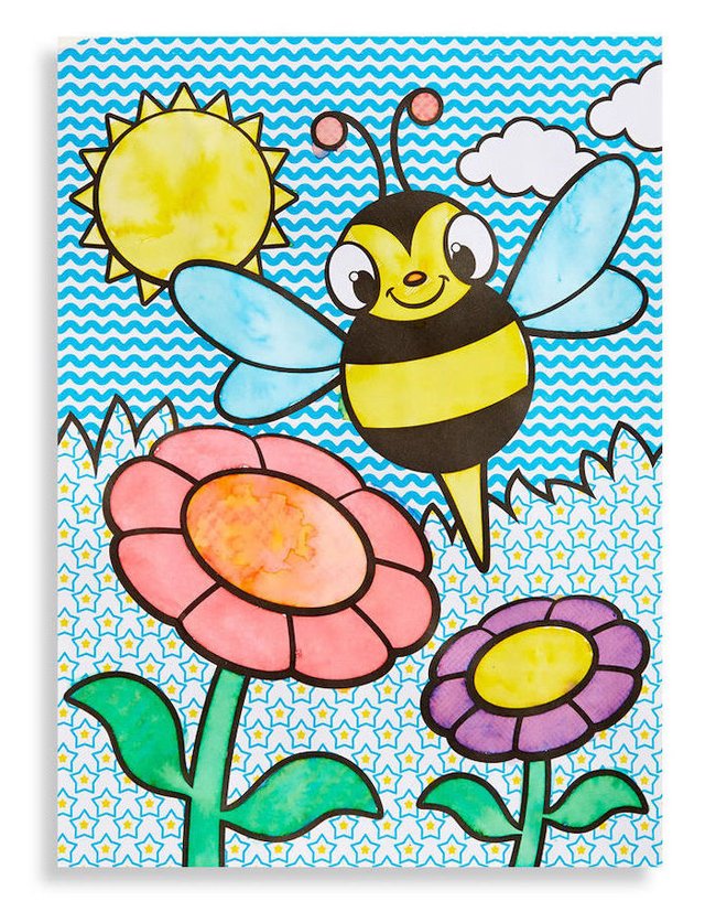 bee-flying-around-different-flowers-cool-pictures-to-draw-drawing-colored-with-acrylic-paint.jpg