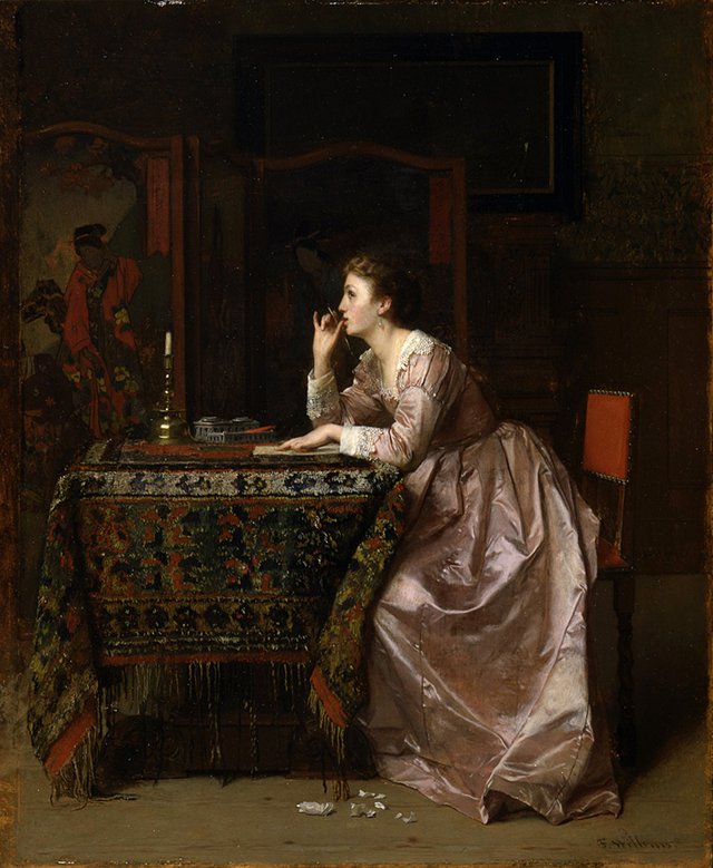 Florent_Willems_-_The_Important_Response_-_Walters_37140.jpg