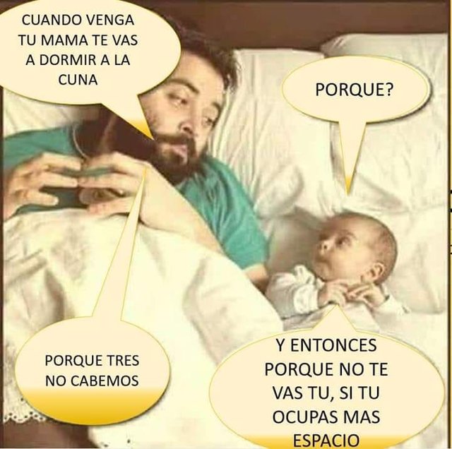 Siempre Los Bebes Quieren Sacar A Su Papa De La Cama Steemit