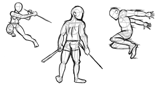 drawing action poses