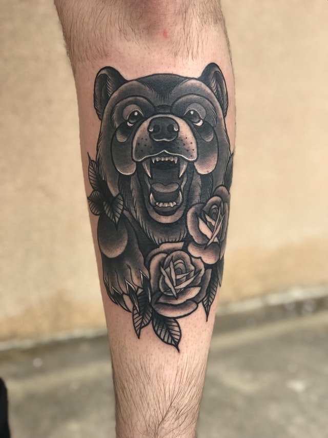 Neo traditional bear by Melanie @ Dark Matter Tattoos, Orange Park, FL —  Steemit