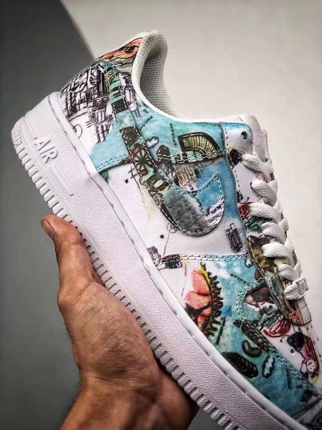 Nike Air Force 1 'Graffiti' Wings Custom AF1 Low Shoes A-A85451 ...