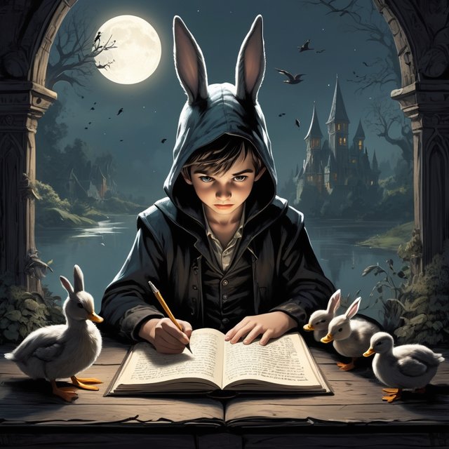 Illustrative_Albedo_A_boy_writing_comics_of_rabbits_and_ducks_2.jpg