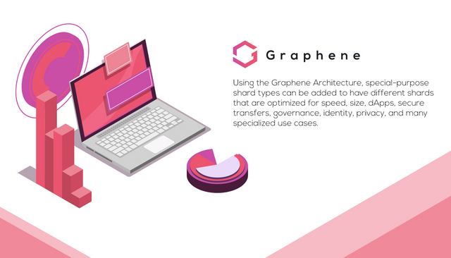 Using the Graphene Architecture, special purpose shard types can be added to have different shards that are optimized for speed, size, dApps, secure transfers, governance, identity, privacy, and many specialized use cases.