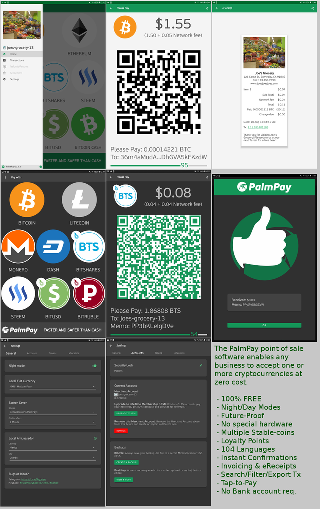 PalmPay free blockchain agnostic point of sale software application cryptocurrency cryptocurrencies