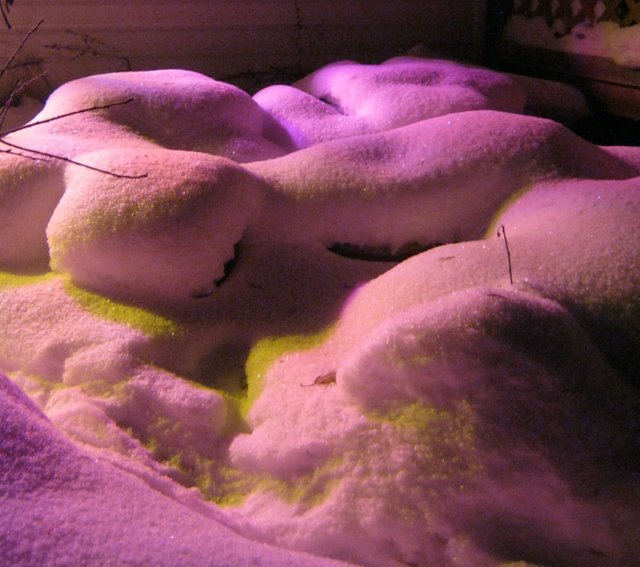 glow on snow on pots in front of sunroom.JPG