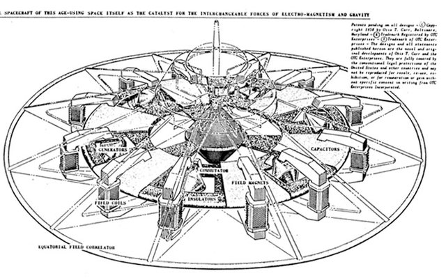 Otis T. Carr Flying Saucer Details