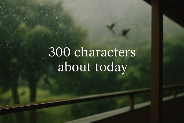 300 caracters about today.png